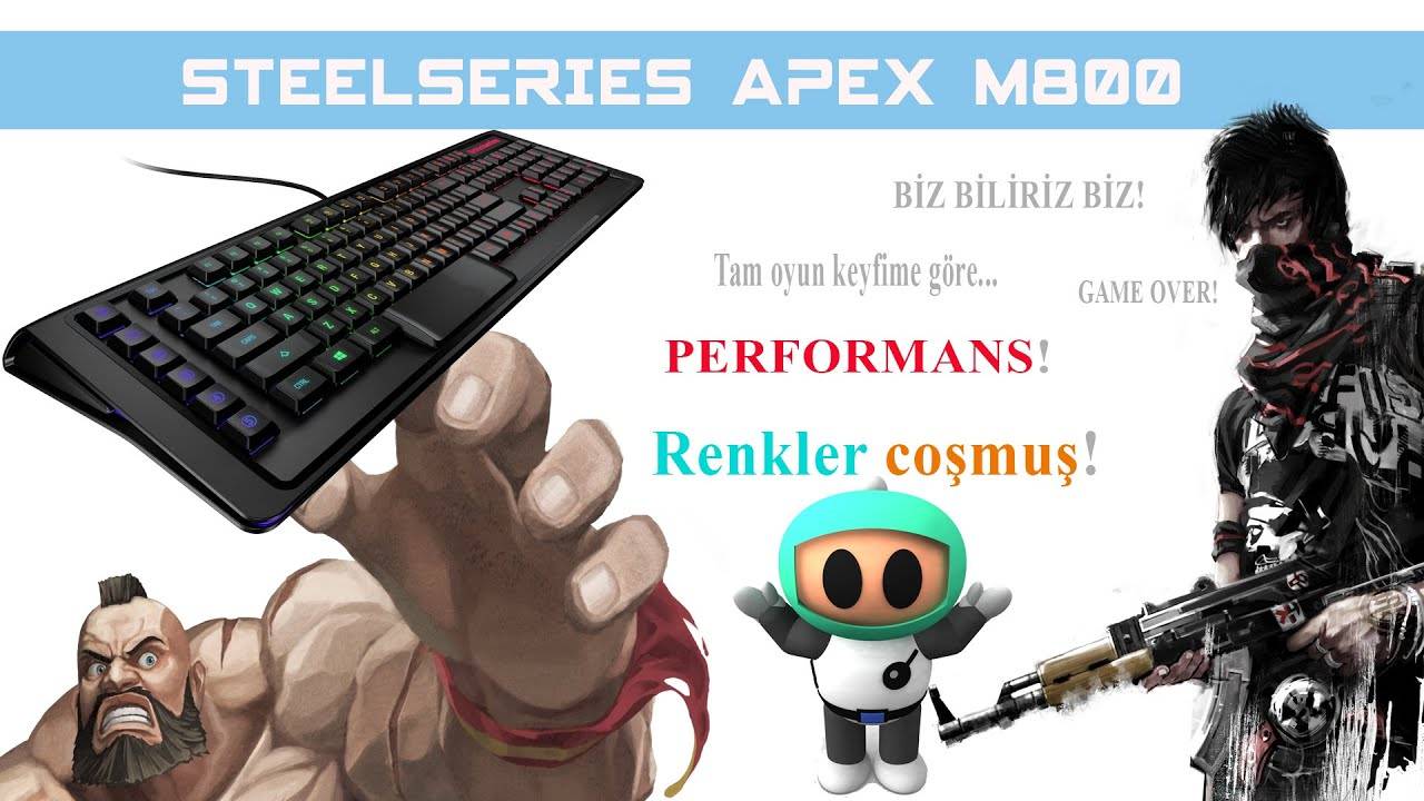 Mekanik Klavye Steelseries APEX M800 İnceleme ( Dünyanın En Hızlısı )