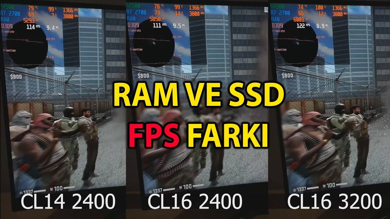 Ram ve SSD'nin FPS'ye Etkisi! Oyunlarda Düşük Gecikme ve Yüksek Hız Severler (CL16 VS CL14)