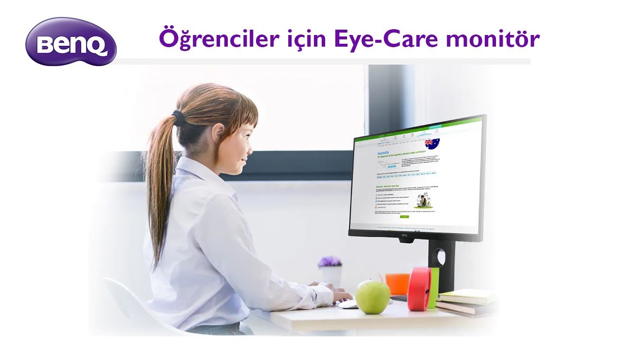 Öğrenciler için Eye Care Monitör